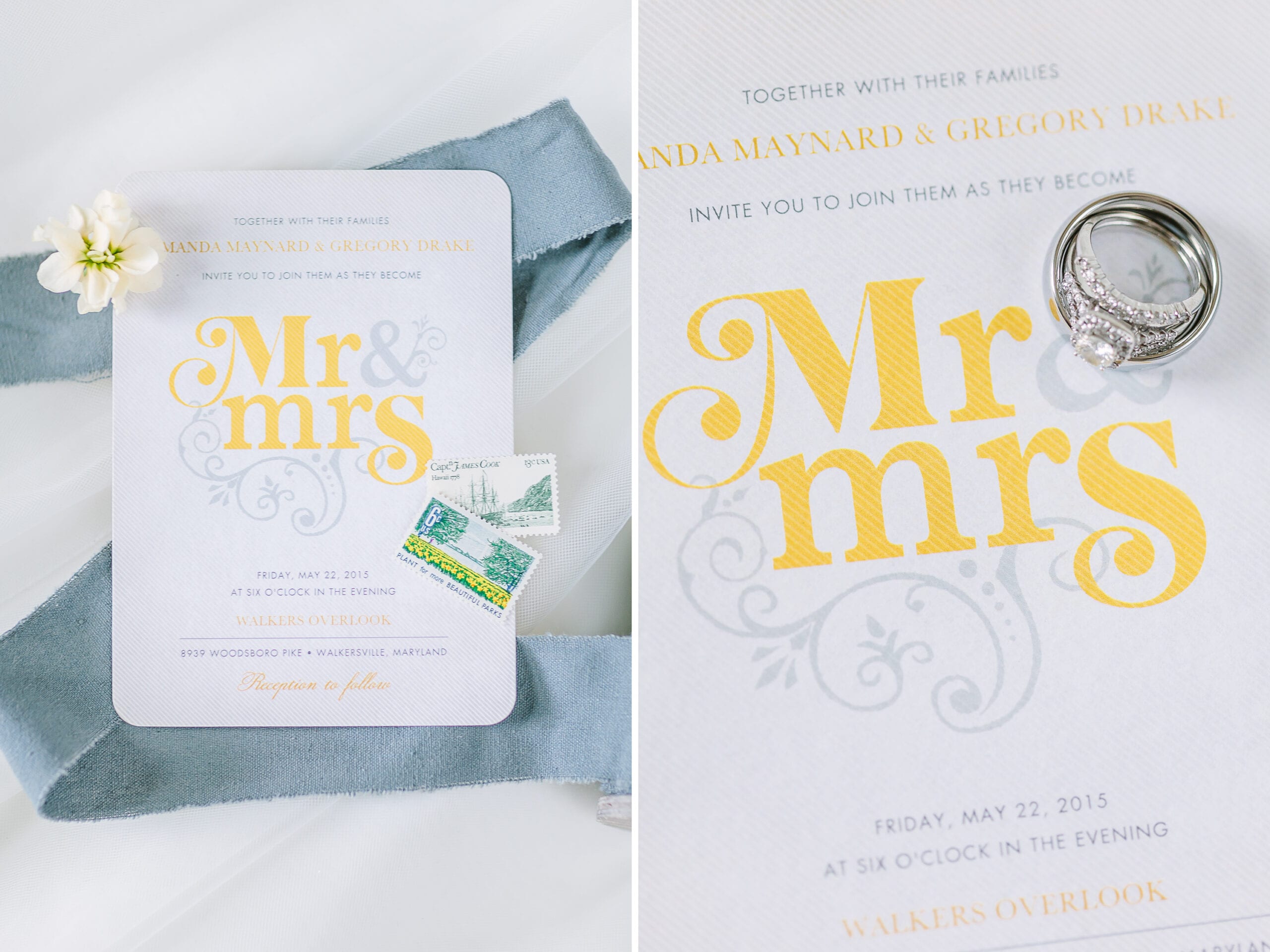 Walker's Overlook- Frederick, Maryland Wedding | Lauren Myers Photography #YellowGrayWedding