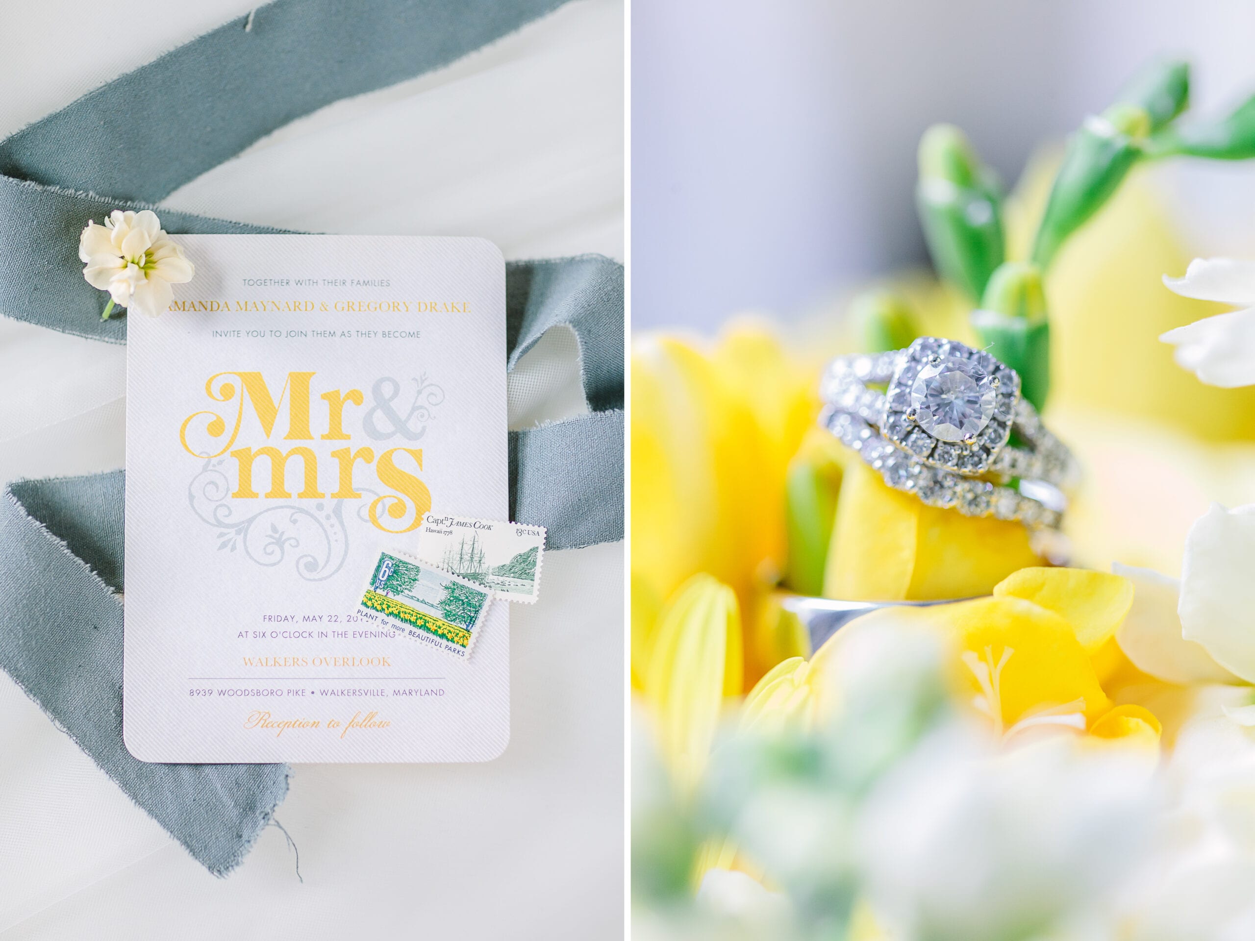 Walker's Overlook- Frederick, Maryland Wedding | Lauren Myers Photography #YellowGrayWedding