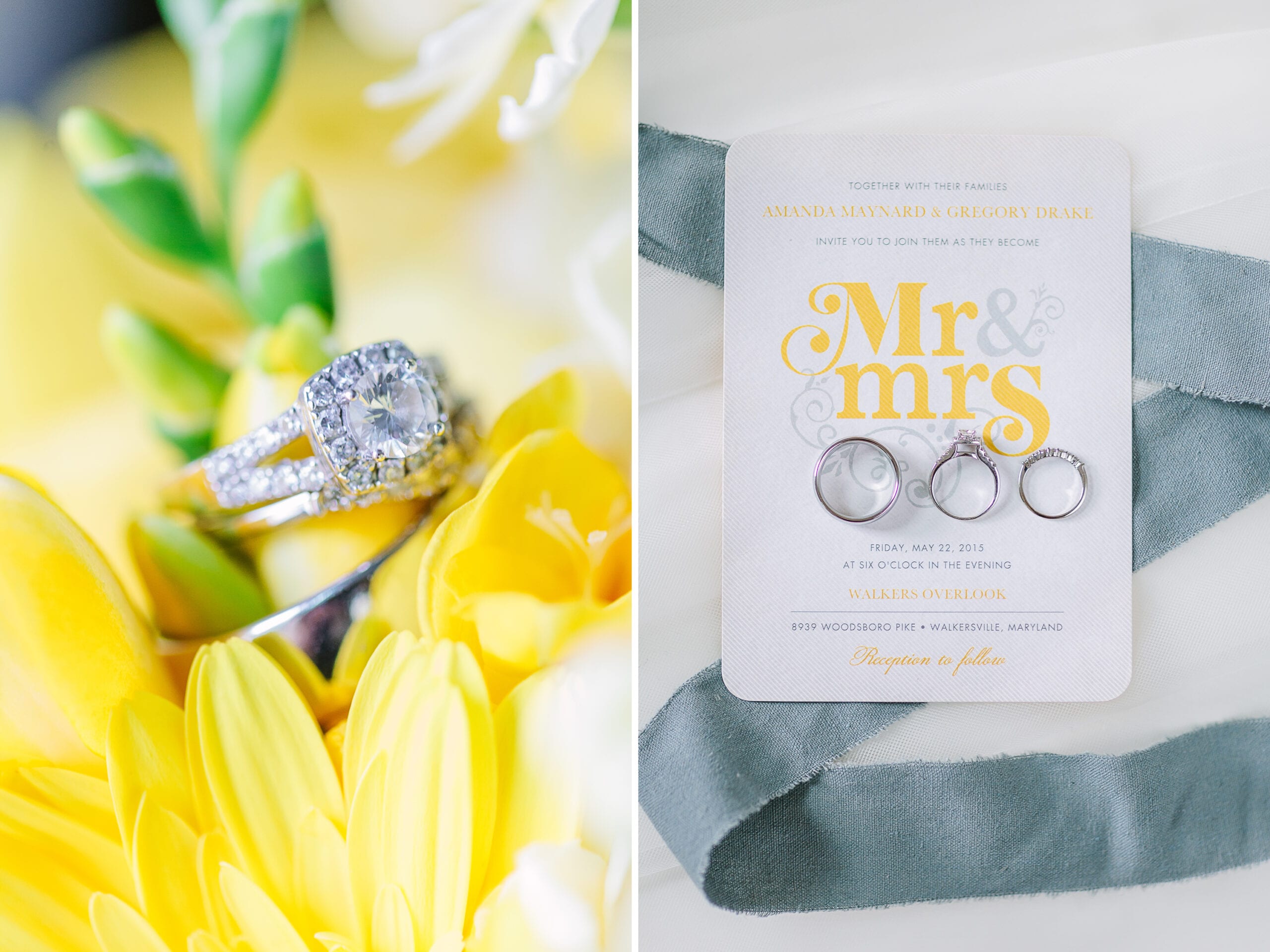 Walker's Overlook- Frederick, Maryland Wedding | Lauren Myers Photography #YellowGrayWedding