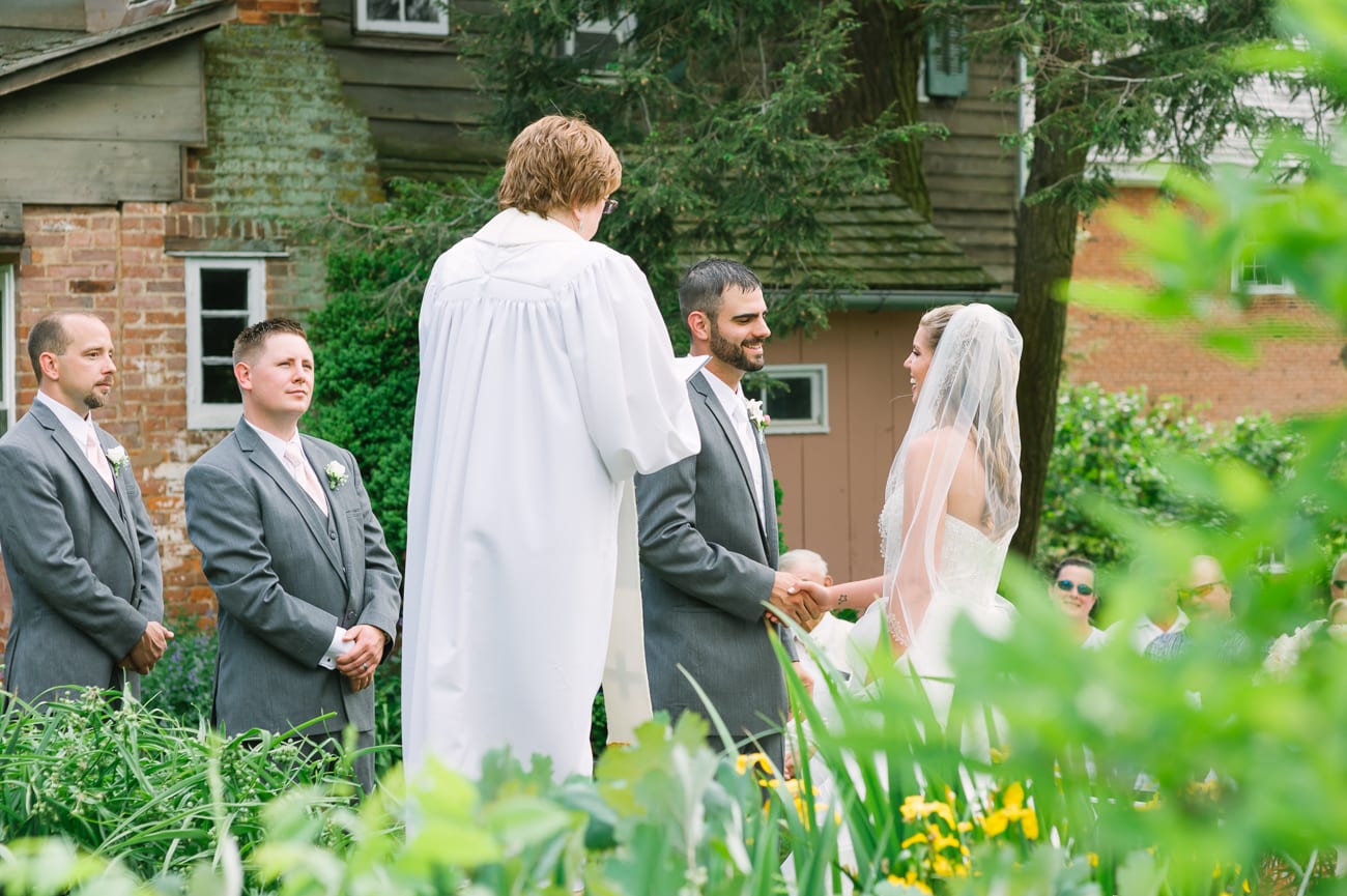 Historic Union Mills Homestead Rustic Wedding // Lauren Myers Photography #RusticWedding #BlushWedding #CowboyBoots #AllureBridals #Rustic