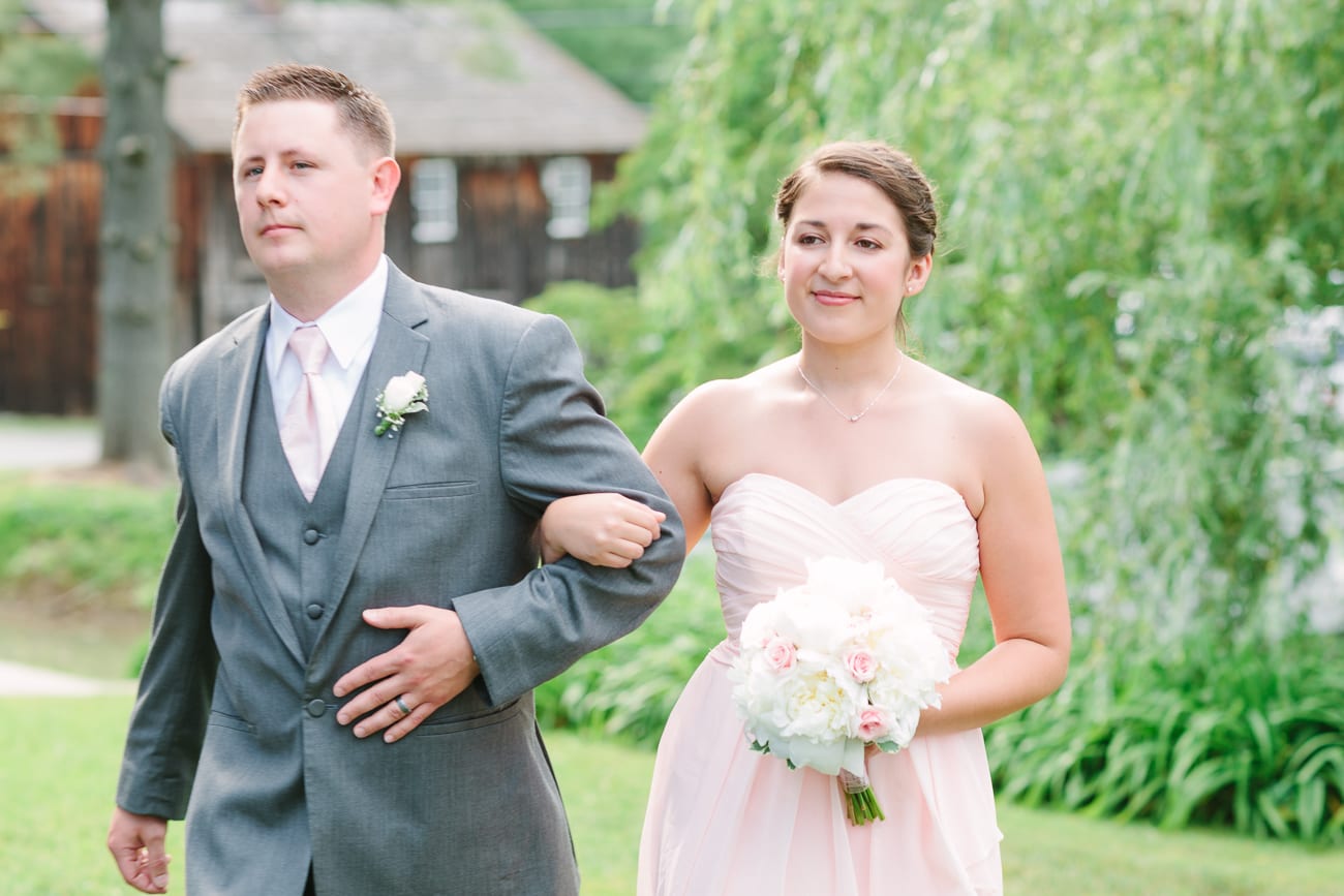 Historic Union Mills Homestead Rustic Wedding // Lauren Myers Photography #RusticWedding #BlushWedding #CowboyBoots #AllureBridals #Rustic
