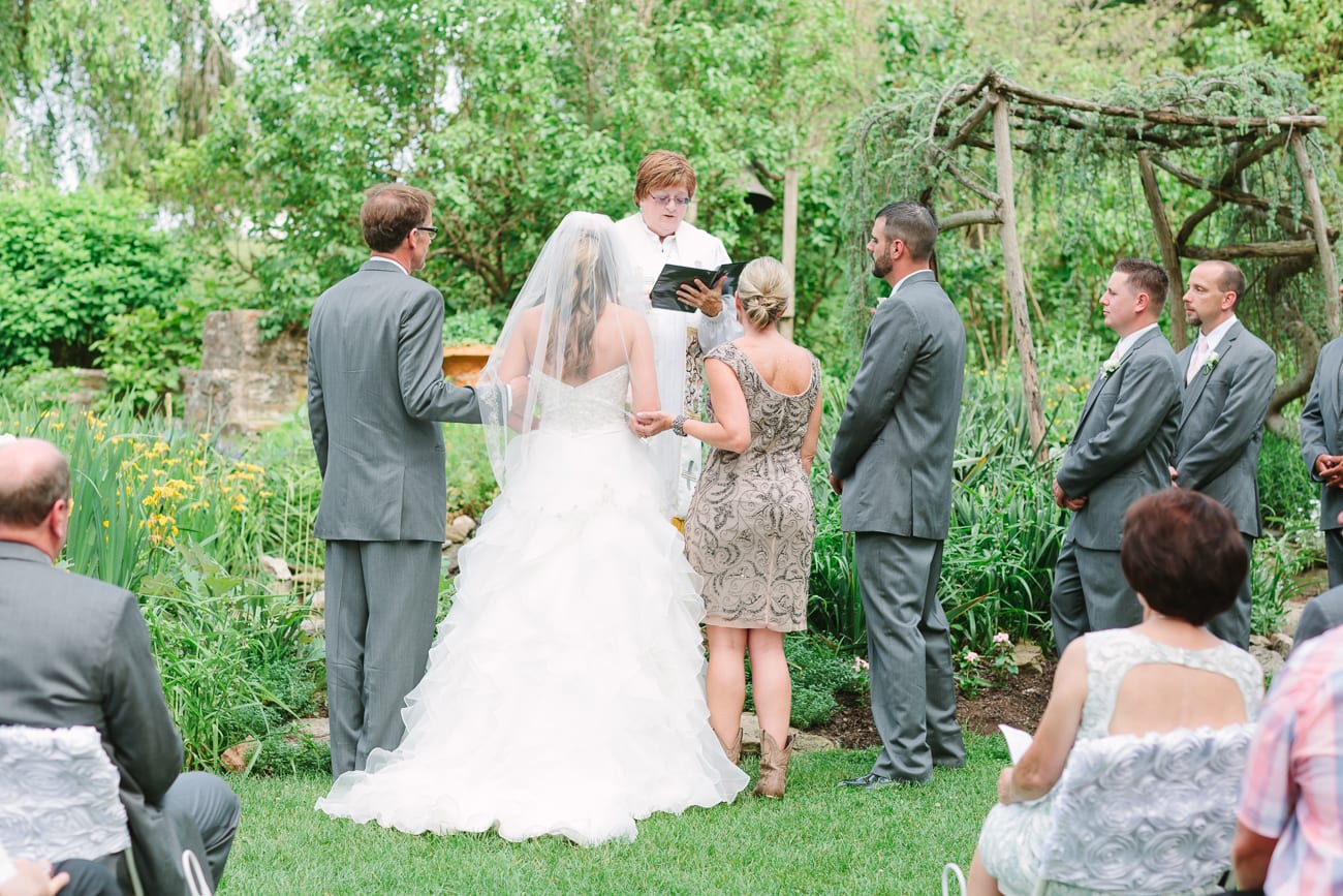 Historic Union Mills Homestead Rustic Wedding // Lauren Myers Photography #RusticWedding #BlushWedding #CowboyBoots #AllureBridals #Rustic