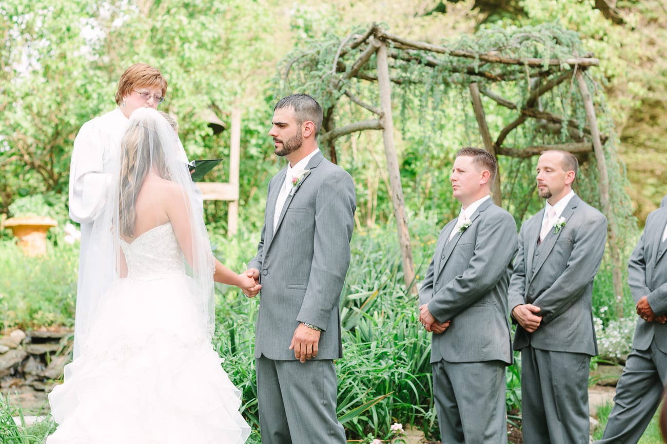 Historic Union Mills Homestead Rustic Wedding // Lauren Myers Photography #RusticWedding #BlushWedding #CowboyBoots #AllureBridals #Rustic