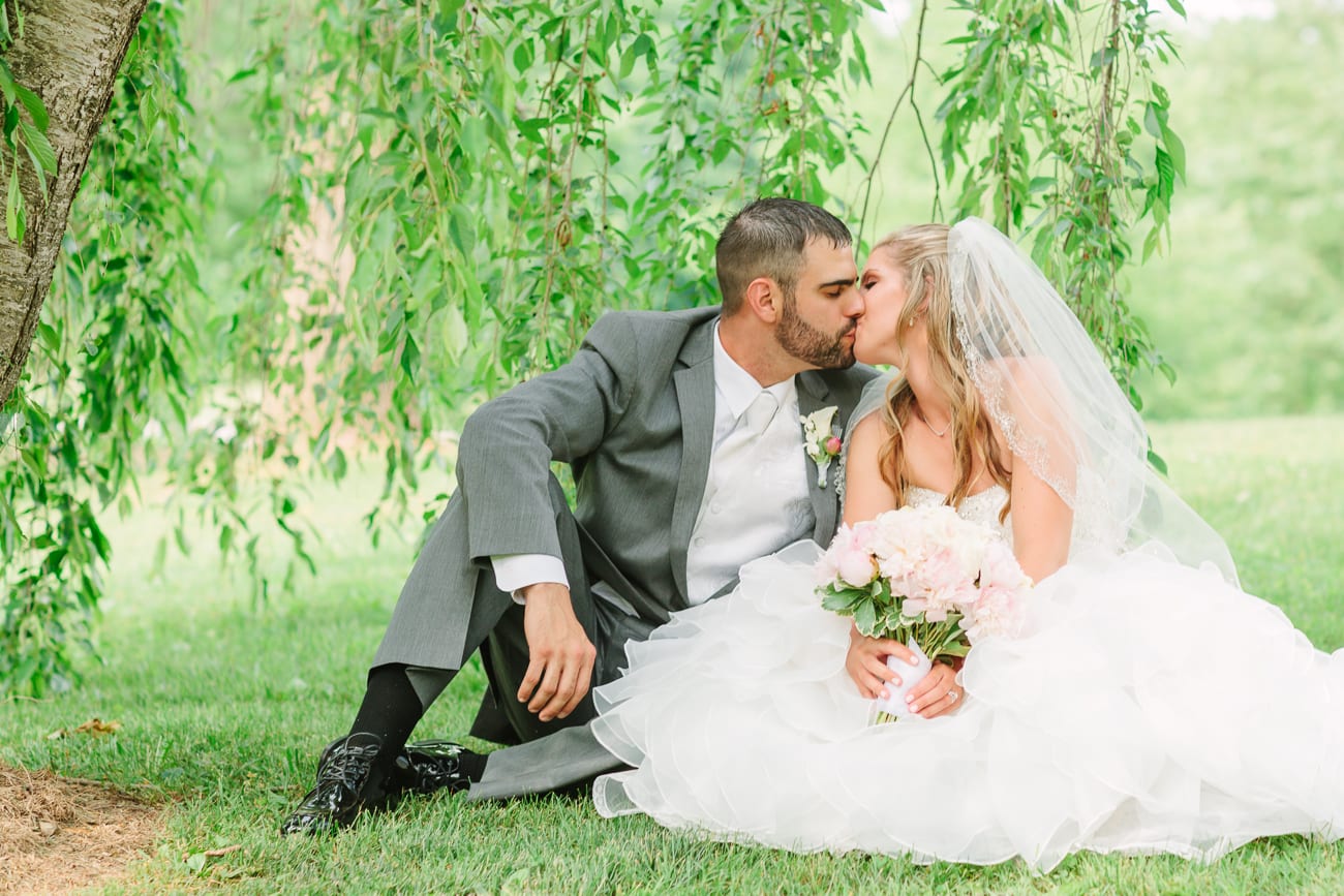 Historic Union Mills Homestead Rustic Wedding // Lauren Myers Photography #RusticWedding #BlushWedding #CowboyBoots #AllureBridals #Rustic