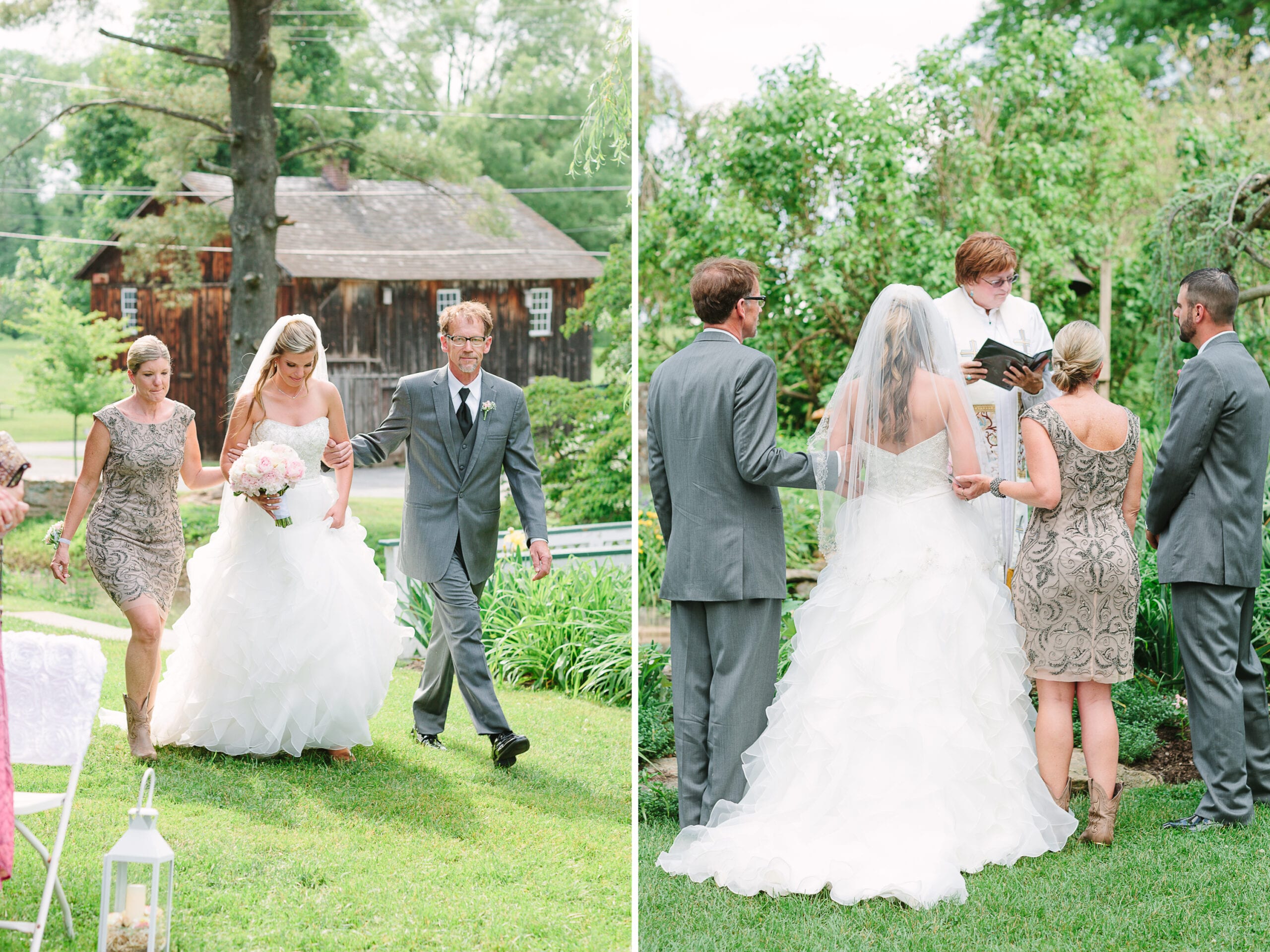 Historic Union Mills Homestead Rustic Wedding // Lauren Myers Photography #RusticWedding #BlushWedding #CowboyBoots #AllureBridals #Rustic