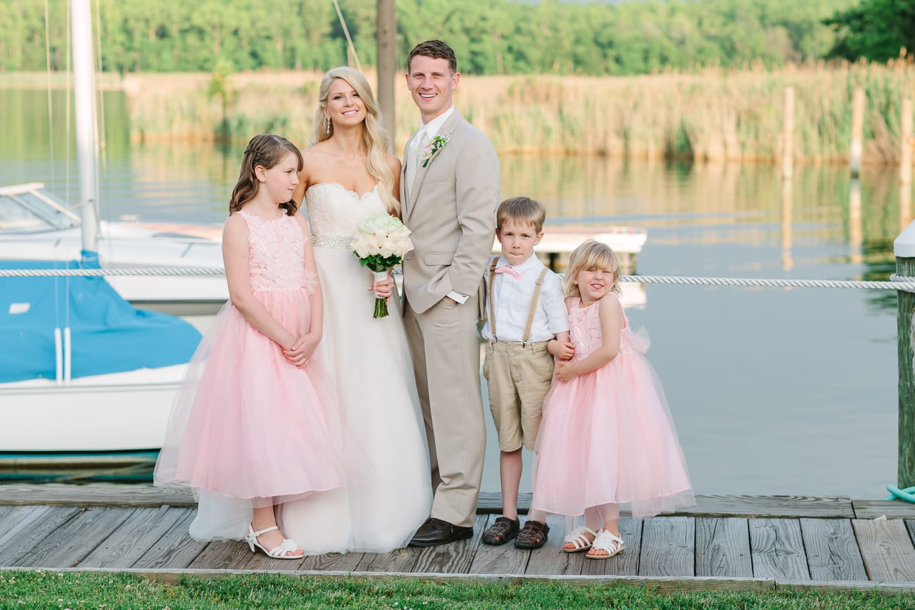 Silver Swan Bayside Wedding // Queen’s Anne Marina- Maryland. Lauren Myers Photography- #NauticalWedding #ChesapeakeBayWedding #Wedding #BadgleyMischka