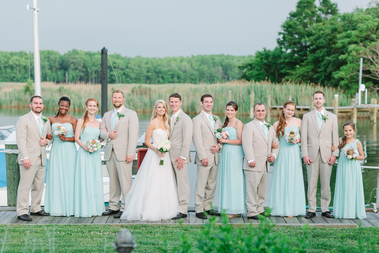 Silver Swan Bayside Wedding // Queen’s Anne Marina- Maryland. Lauren Myers Photography- #NauticalWedding #ChesapeakeBayWedding #Wedding #BadgleyMischka