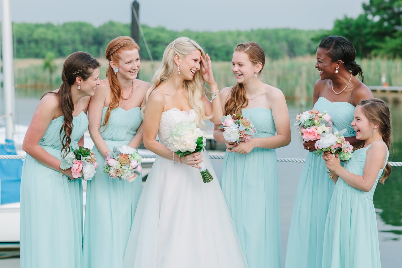 Silver Swan Bayside Wedding // Queen’s Anne Marina- Maryland. Lauren Myers Photography- #NauticalWedding #ChesapeakeBayWedding #Wedding #BadgleyMischka
