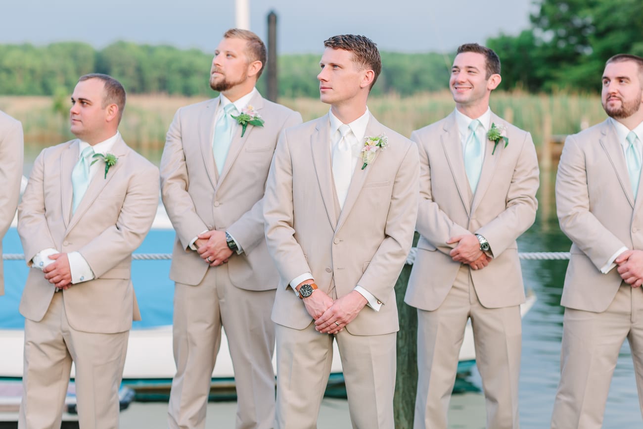 Silver Swan Bayside Wedding // Queen’s Anne Marina- Maryland. Lauren Myers Photography- #NauticalWedding #ChesapeakeBayWedding #Wedding #BadgleyMischka