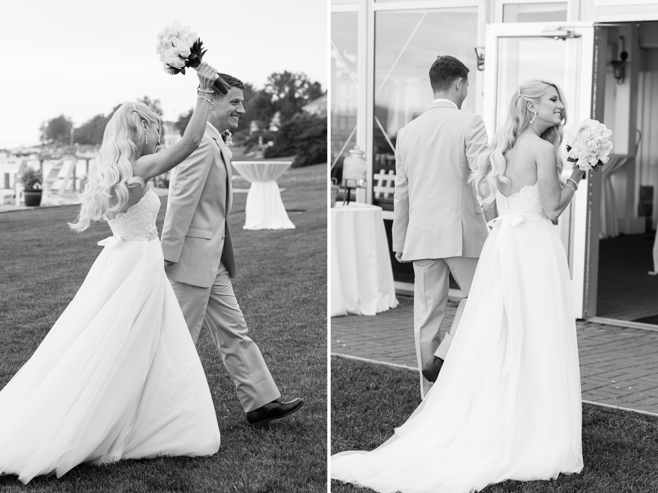 Silver Swan Bayside Wedding // Queen’s Anne Marina- Maryland. Lauren Myers Photography- #NauticalWedding #ChesapeakeBayWedding #Wedding #BadgleyMischka