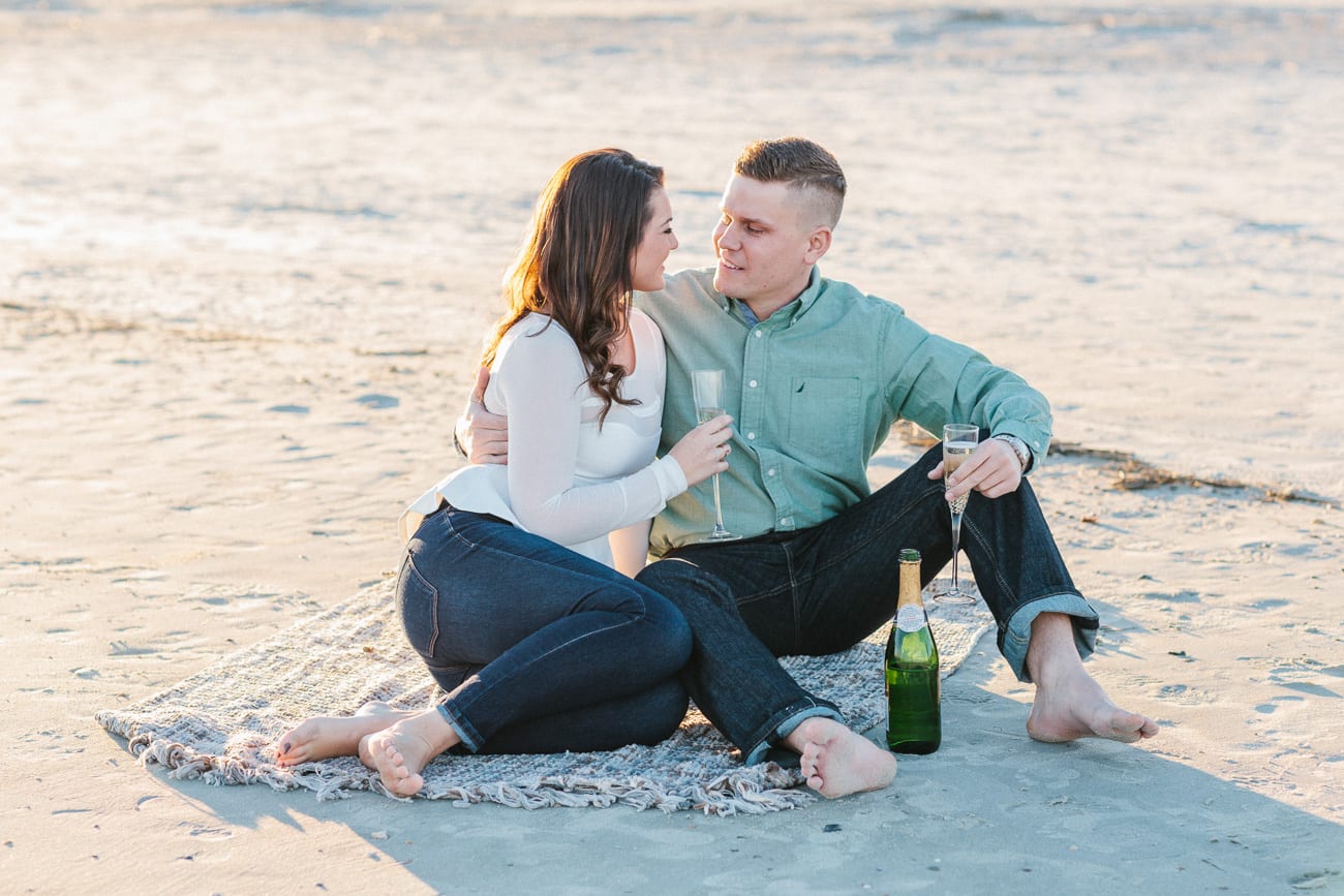 NYE Inspired Engagement Session in Downtown Savannah Georgia by Lauren Myers Photography